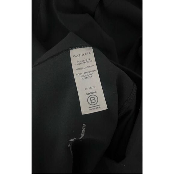 Athleta Black Salutation Stash Pocket in Powervida Crop Leggings Small - Picture 5 of 5